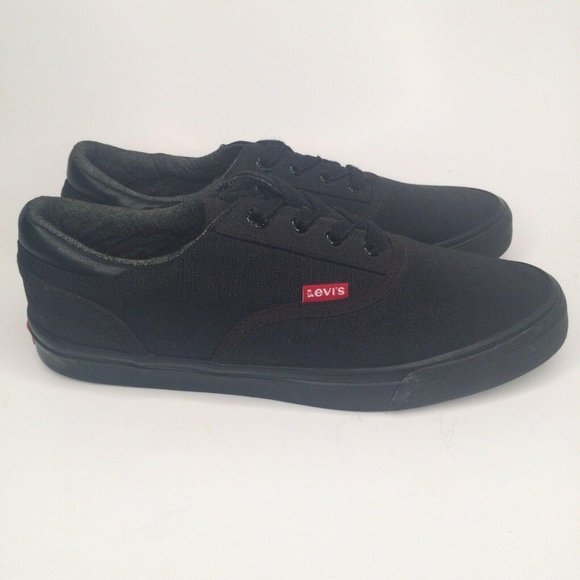 LEVI'S Canvas Shoes Low Top Lace Up Sneakers 8 - Picture 2 of 9